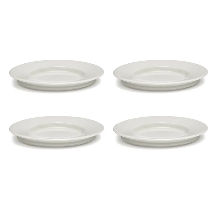 Dune Soucoupe pour tasse à café by Kelly Wearstler, Ø 13,5 cm, albâtre / blanc (set de 4) de Serax