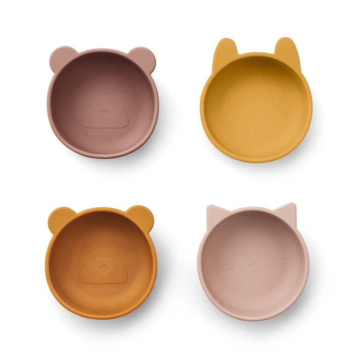 LIEWOOD - Iggy Coupelles en silicone, rose mix (set de 4)