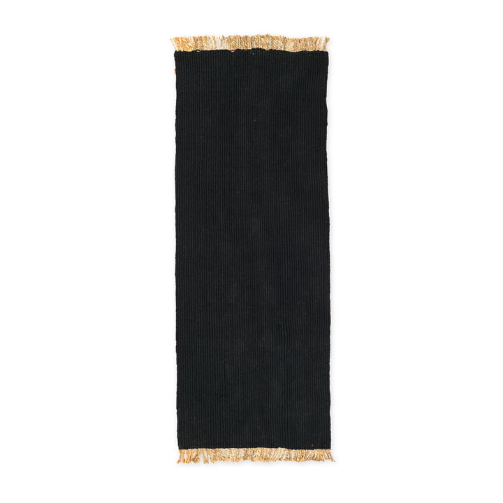 ferm Living - Block Runner, 80 x 200 cm, noir / naturel