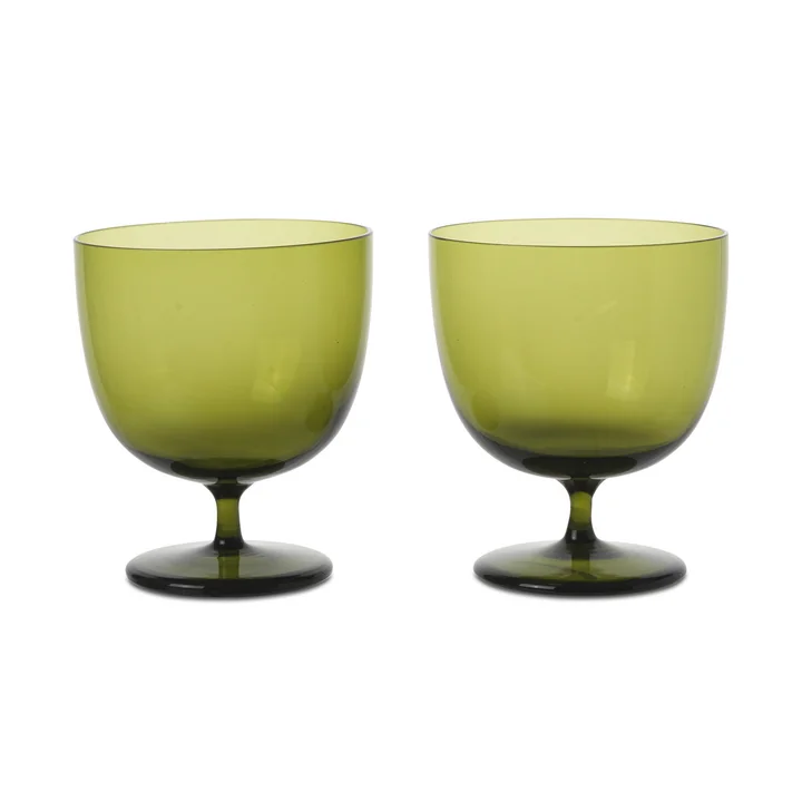 Ferm Living - Host Verre à eau, vert mousse (set de 2)