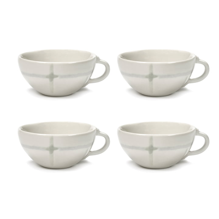 Zuma Tasse à expresso by Kelly Wearstler, Salt / blanc (set de 4) de Serax