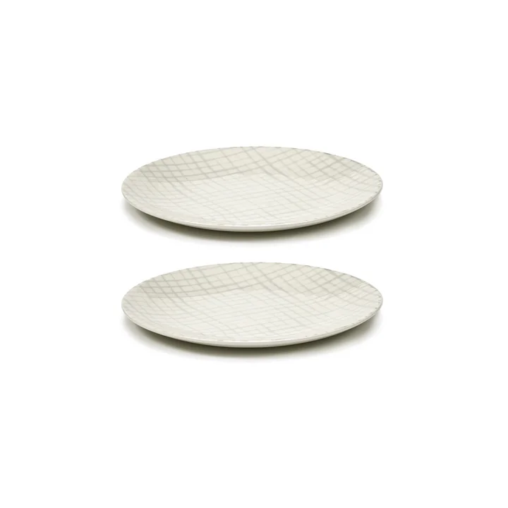 Zuma Assiette by Kelly Wearstler, Ø 18 cm, Salt / blanc (set de 2) de Serax
