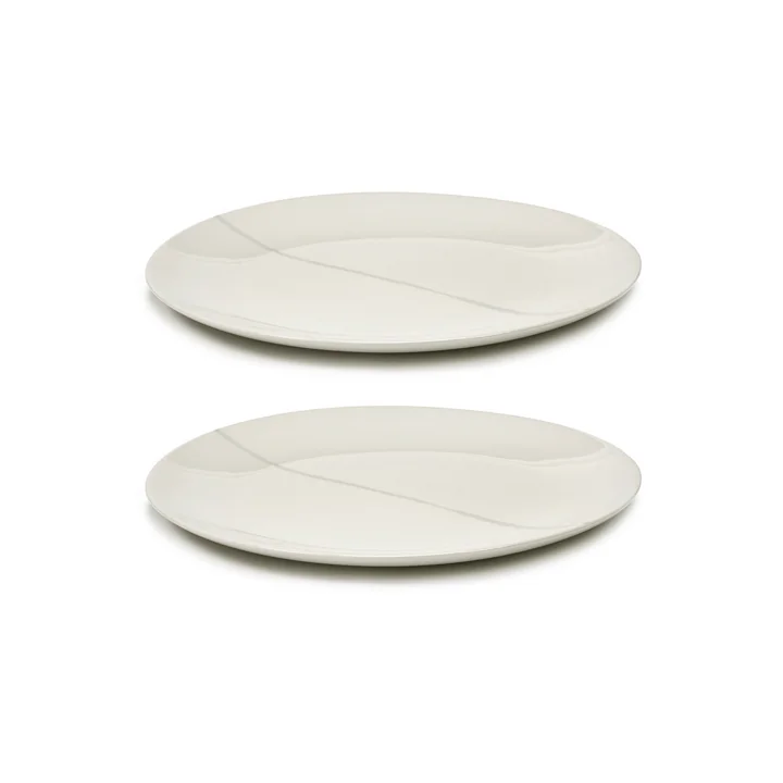 Zuma Assiette by Kelly Wearstler, Ø 23 cm, Salt / blanc (set de 2) de Serax