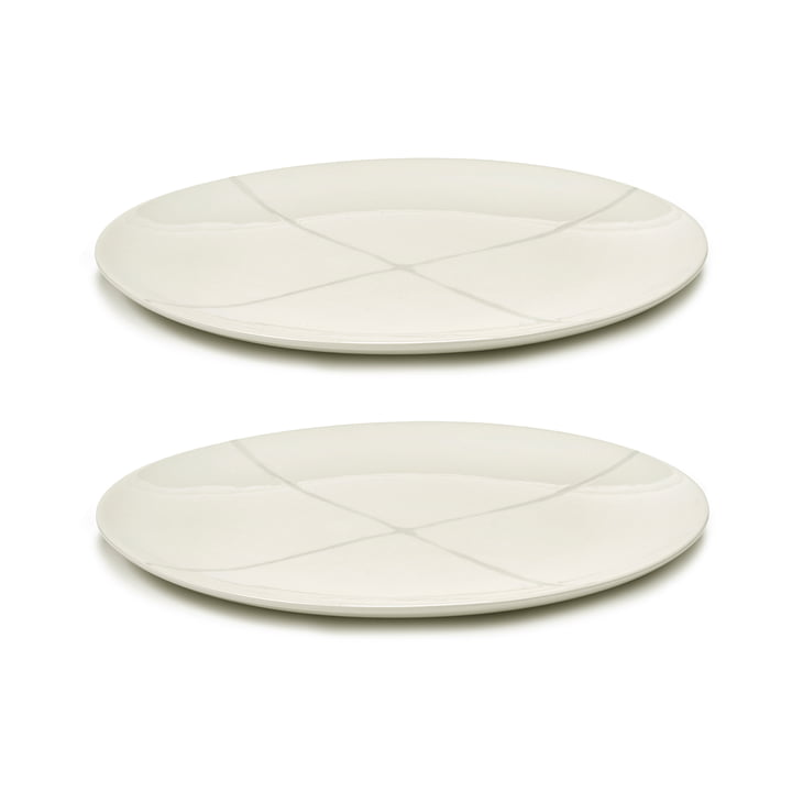 Zuma Assiette by Kelly Wearstler, Ø 28 cm, Salt / blanc (set de 2) de Serax