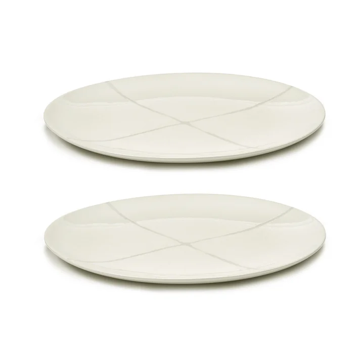 Zuma Assiette by Kelly Wearstler, Ø 28 cm, Salt / blanc (set de 2) de Serax