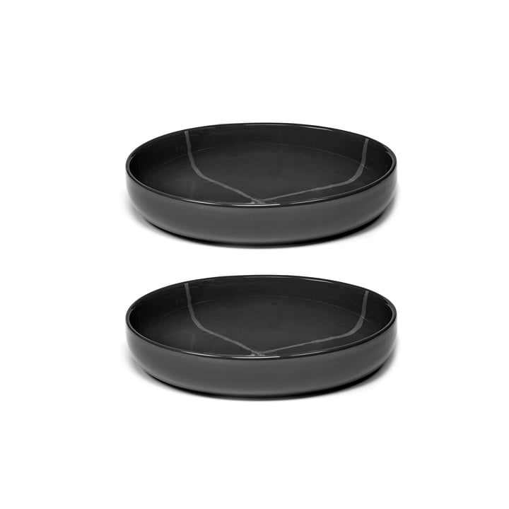 Zuma Assiette creuse by Kelly Wearstler, Ø 20,5 cm, Pacific / gris (set de 2) de Serax