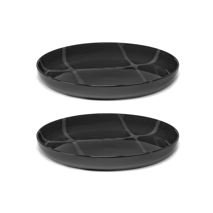 Zuma Assiette creuse by Kelly Wearstler, Ø 25,5 cm, Pacific / gris (set de 2) de Serax