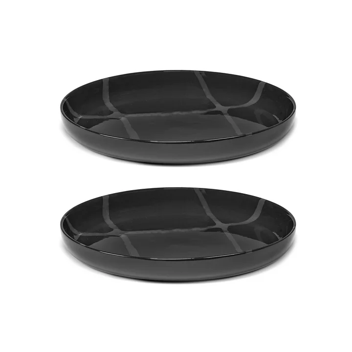 Zuma Assiette creuse by Kelly Wearstler, Ø 25,5 cm, Pacific / gris (set de 2) de Serax