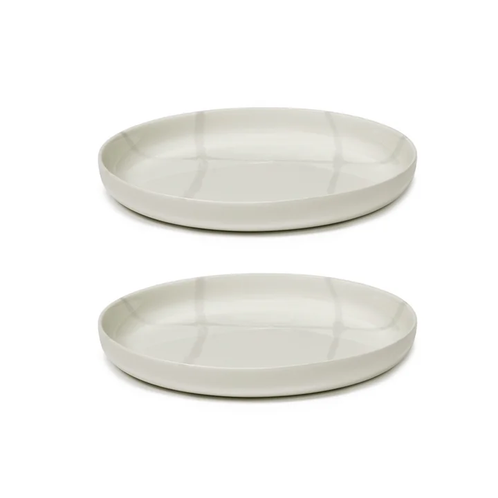 Zuma Assiette creuse by Kelly Wearstler, Ø 25,5 cm, Salt / blanc (set de 2) de Serax