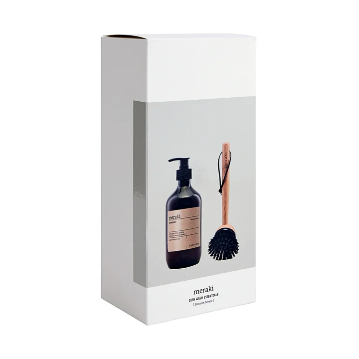 Meraki - Boîte cadeau, Blossom Breeze liquide vaisselle & brosse à vaisselle, 490 ml (lot de 2)
