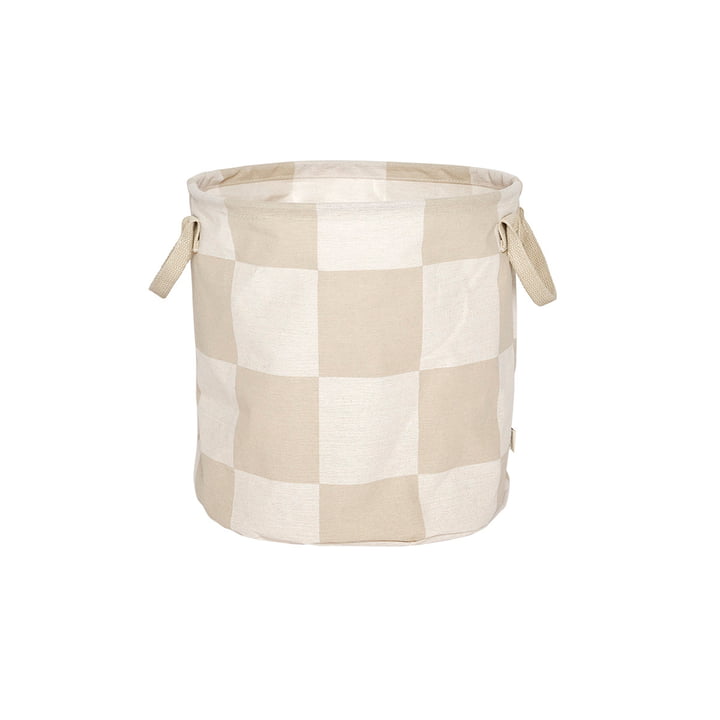 OYOY - Chess Panier de rangement, ⌀ 32 cm, clay /offwhite