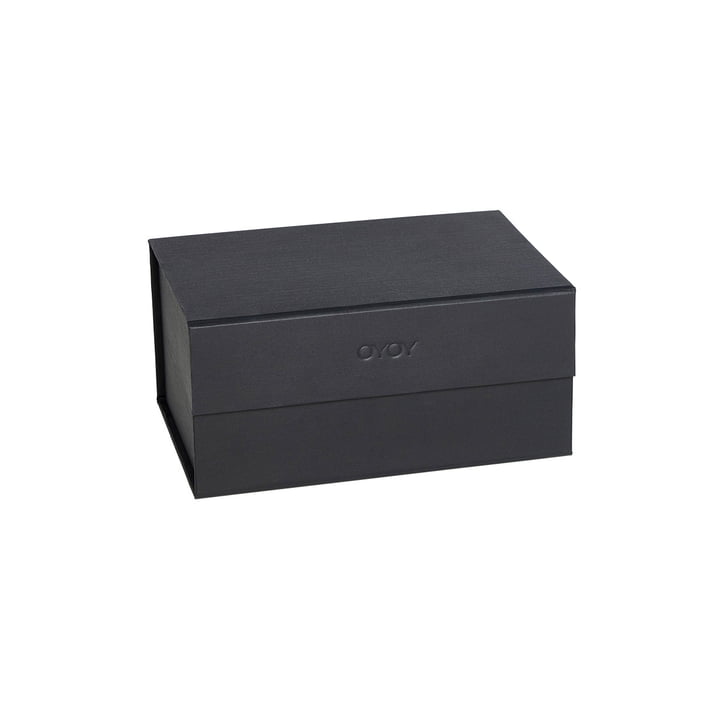 OYOY - Hako Boîte de rangement, 24 x 17 cm, black