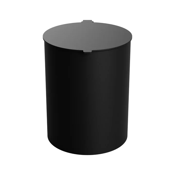 Poubelle de salle de bain, noire de Nichba Design