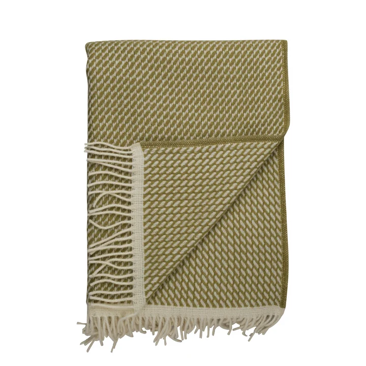 Mello Couverture en laine, 210 x 150 cm, leaf green de Røros Tweed