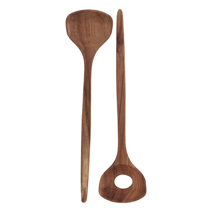 Couverts à salade en bois, acacia naturel (set de 2) de Nicolas Vahé