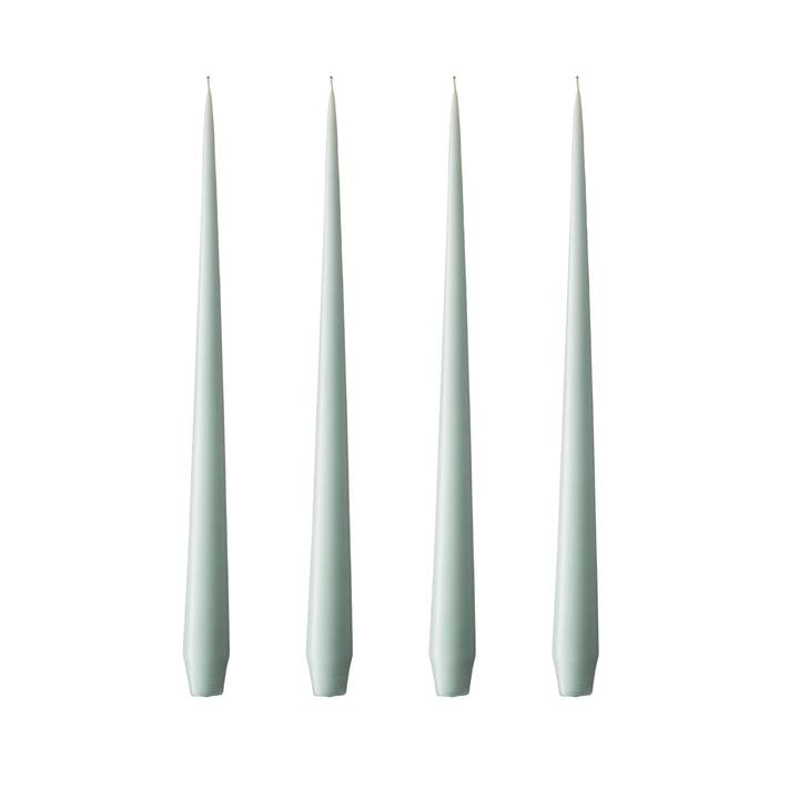 ester & erik - Bougie pointue, 24 cm, No. 67, jade stone / matt (set de 4)