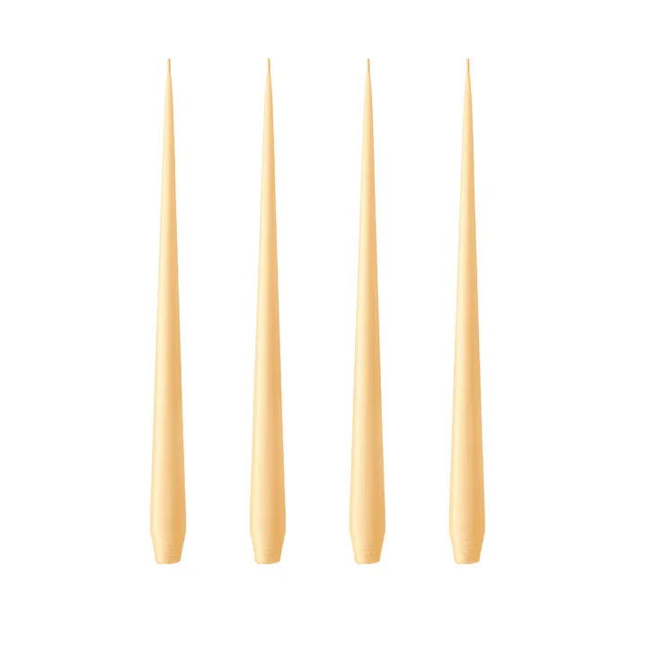 ester & erik - Bougie pointue, 24 cm, No. 04, sun glow / matt (set de 4)