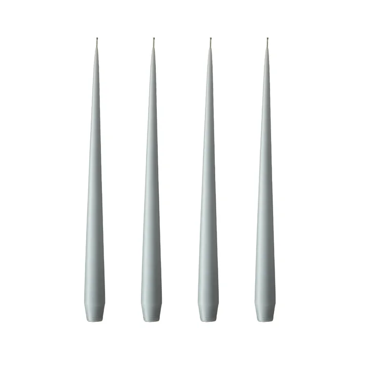 ester & erik - Bougie pointue, 24 cm, No. 71, concrete / matt (set de 4)