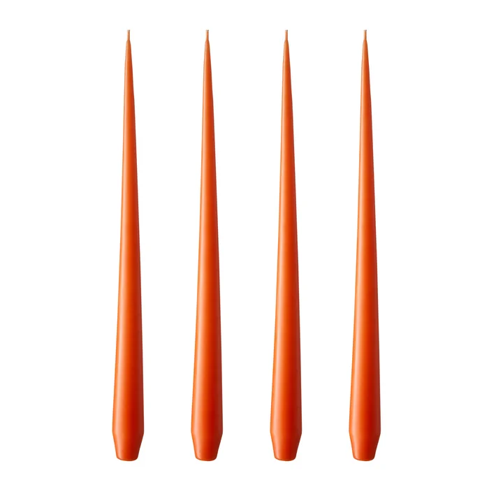 ester & erik - Bougie fouet, 32 cm, No. 16/2, vivid orange / matt (set de 4)