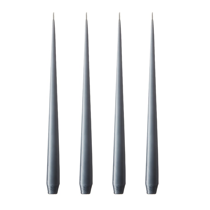 ester & erik - Bougie fouet, 32 cm, No. 74, dark slate / matt (set de 4)