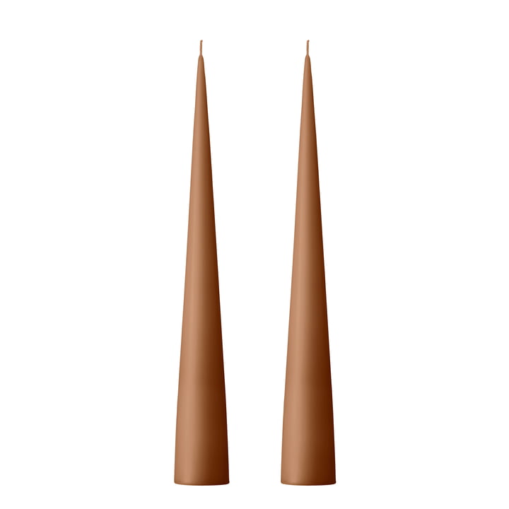 ester & erik - Bougie conique, 25 cm, No. 23, raw toffee / matt (set de 2)