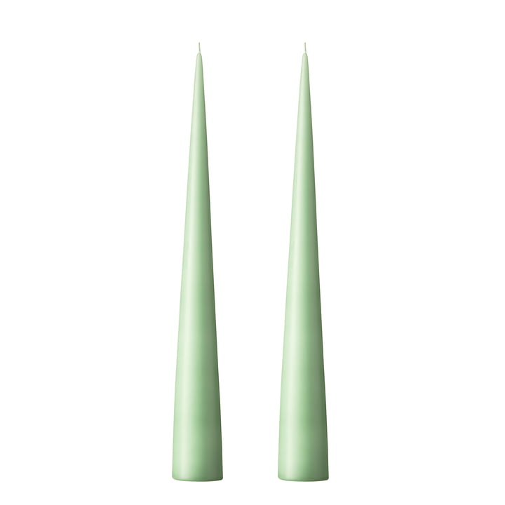 ester & erik - Bougie conique, 25 cm, No. 66, eucalyptus / mat (set de 2)