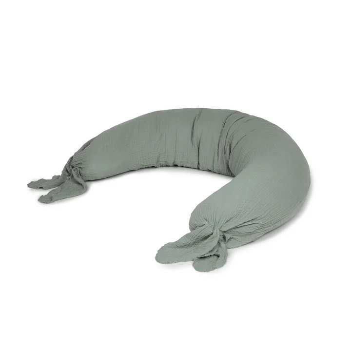 Wabi Sabi Coussin d'allaitement/de côté, 225 x 35 cm, azure de Nobodinoz