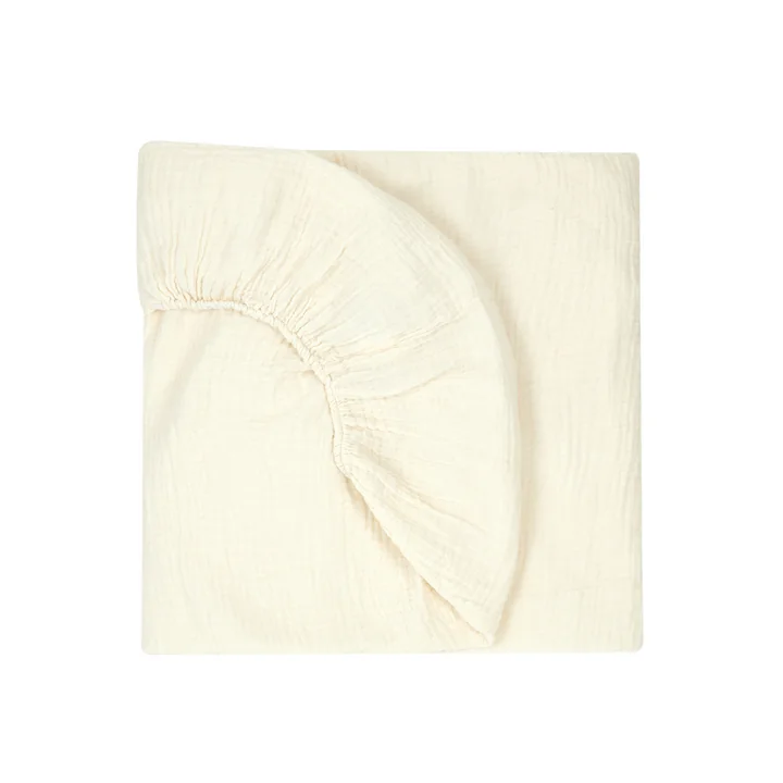 Wabi Sabi Drap housse, 70 x 140 x 15 cm, natural de Nobodinoz