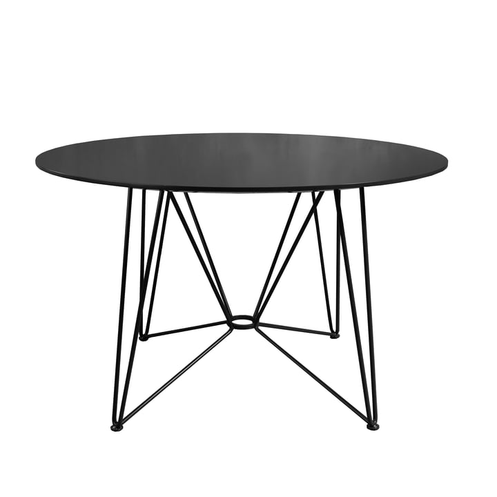 The Ring Table, H 74 x Ø 120 cm, HPL noir de Acapulco Design