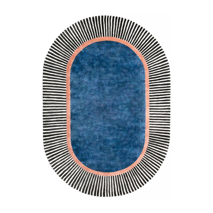 Studio Zondag - Farah Tapis 170 x 240 cm, bleu / salmon