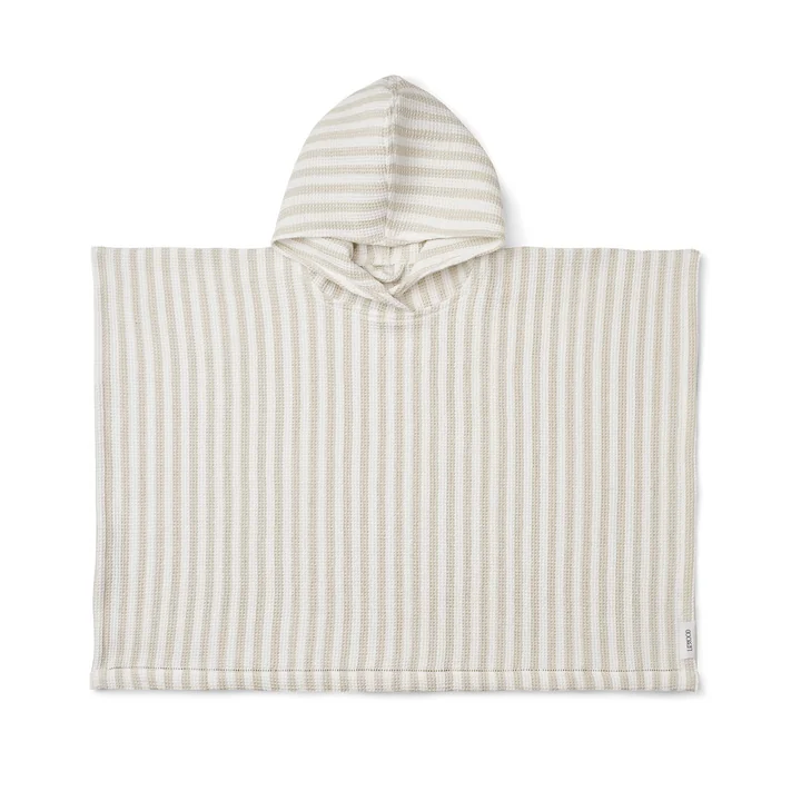 Paco Poncho de bain, rayé, crisp white / sandy de LIEWOOD