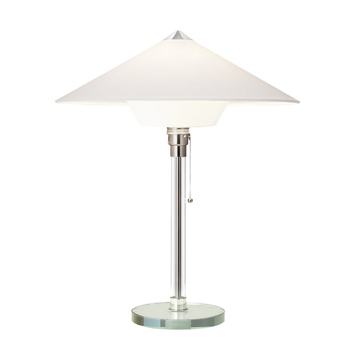 Tecnolumen - Wagenfeld Lampe de table WG28, H 50 cm x Ø 44 cm, blanc