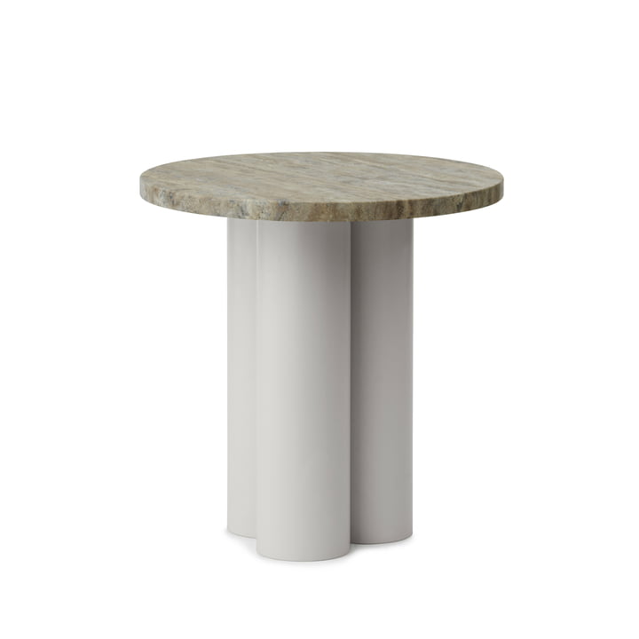 Dit Table d'appoint Ø 40 cm, travertine silver / sand de Normann Copenhagen