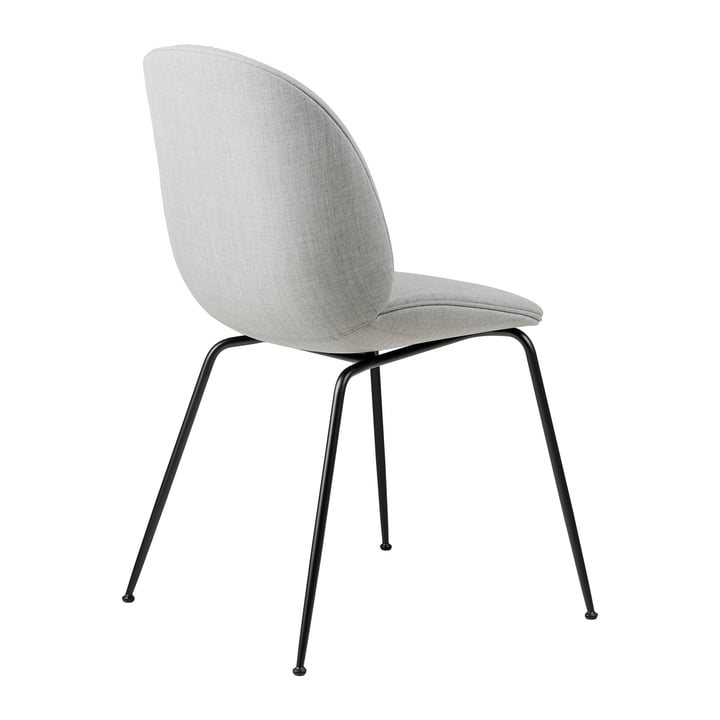 Gubi - Beetle Dining Chair Rembourrage intégral (Conic Base), Noir / Remix 3 (123)