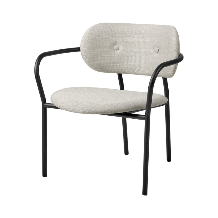 Gubi - Coco Lounge Chair Rembourrage intégral, noir mat / Eero Special (106)