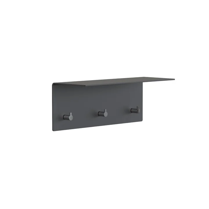 Unu Portemanteau mural, noir mat, lxhxp 40x15x15 cm de Frost