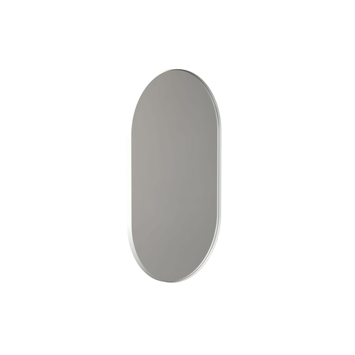 Frost - Unu Miroir mural 4145 avec cadre, ovale, 60x100 cm, blanc mat
