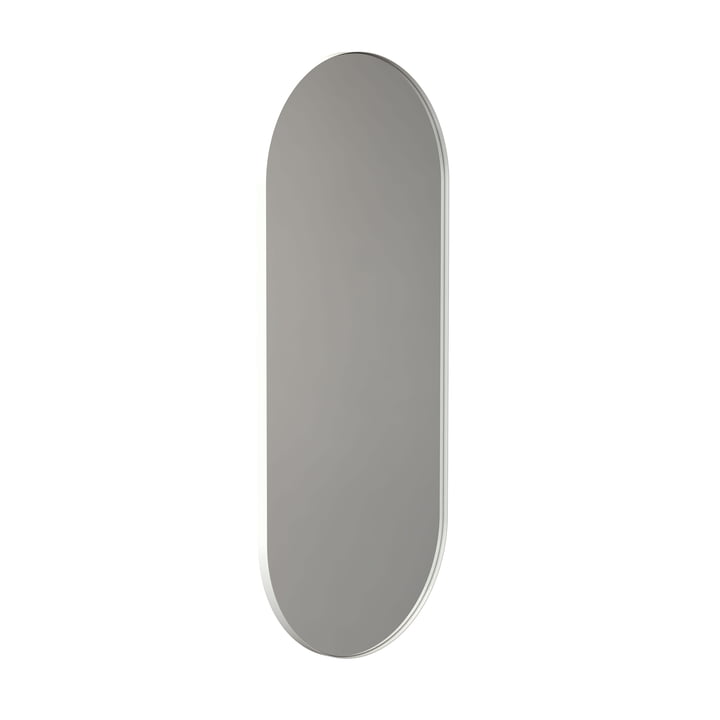 Frost - Unu Miroir mural 4146 avec cadre, ovale, 60x140 cm, blanc mat