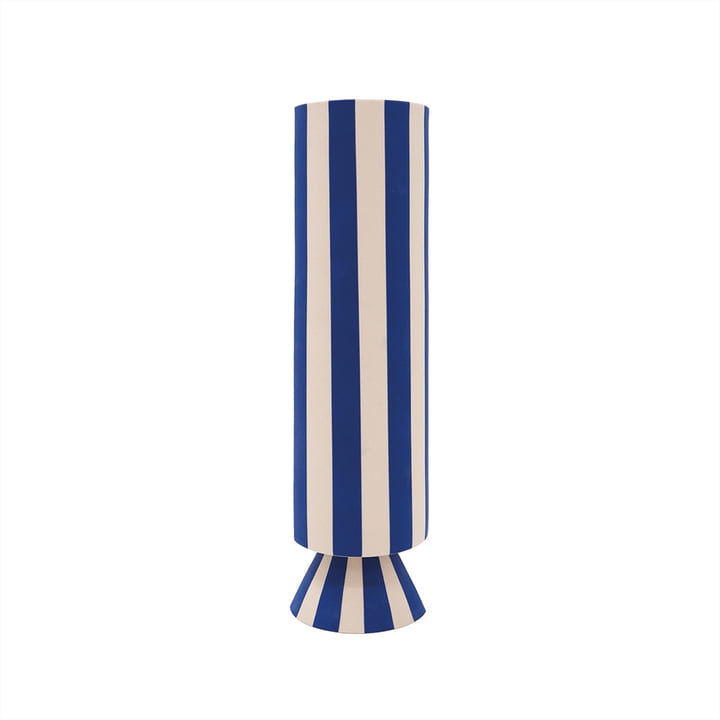 OYOY - Toppu Vase, Ø 8,5 x H 31 cm, bleu optique (édition limitée)