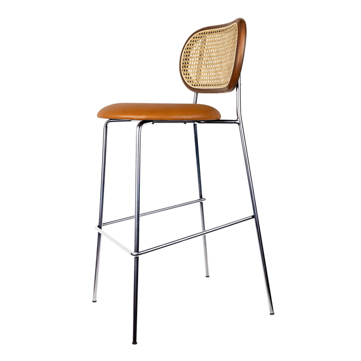 Studio Zondag - Rabbit Tabouret de bar, frêne naturel / piétement chromé