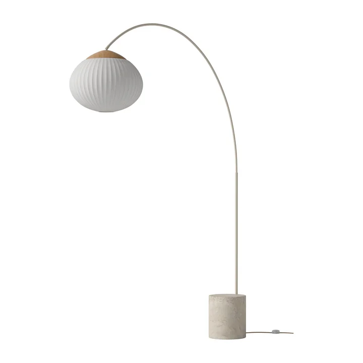 Acorn Lampadaire, chêne huilé / acier crème / sable de Bolia
