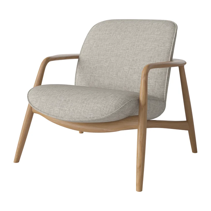 Bowie Fauteuil, chêne huilé / sable de Nantes de Bolia