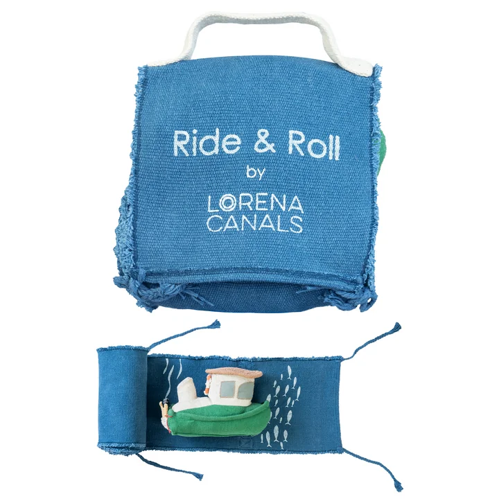 Lorena Canals - Ride & Roll Set de jeu, bateau, bleu / vert (set de 2)