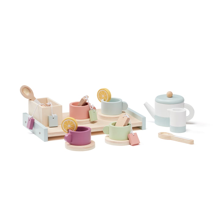 Bistro Service à thé, multicolore (set de 21) de Kids Concept