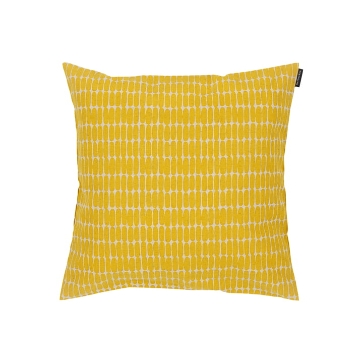 Alku Taie d'oreiller, 40 x 40 cm, linen / spring yellow de Marimekko