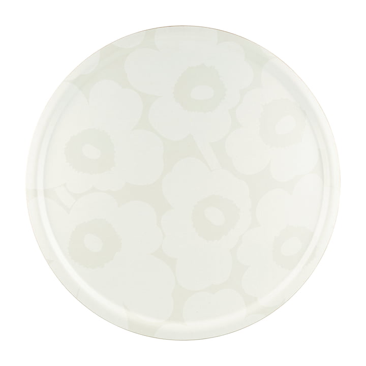 Unikko Plateau de service, Ø 65 cm, blanc de Marimekko