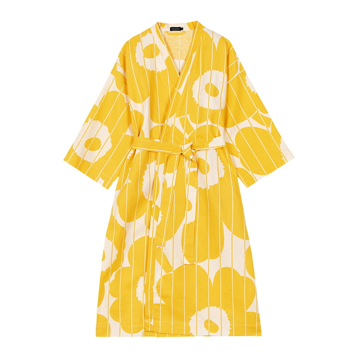 Vesi Unikko Peignoir, L / XL, jaune printemps / écru de Marimekko