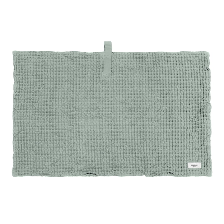 The Organic Company - Big Waffle Tapis de bain, 55 x 80 cm, dusty mint