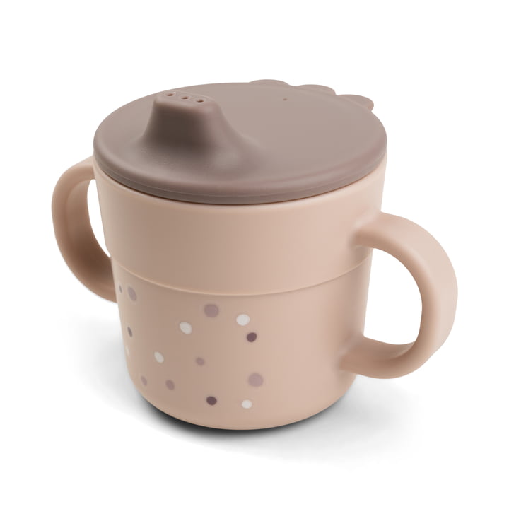 Done by Deer - Foodie Tasse à bec, Happy dots, 215 ml, rose