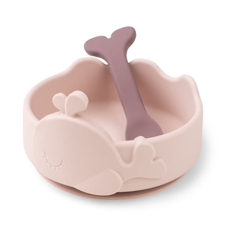 Silicone Stick & Stay Bowl avec cuillère pour bébé de Done by Deer